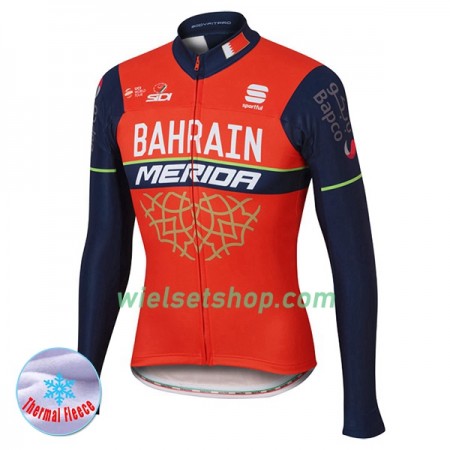 Wielershirt 2017 Bahrain-Merida N001 Winter Thermal Fleece Wielershirt 2017 Bahrain-Merida N001 Winter Thermal Fleece